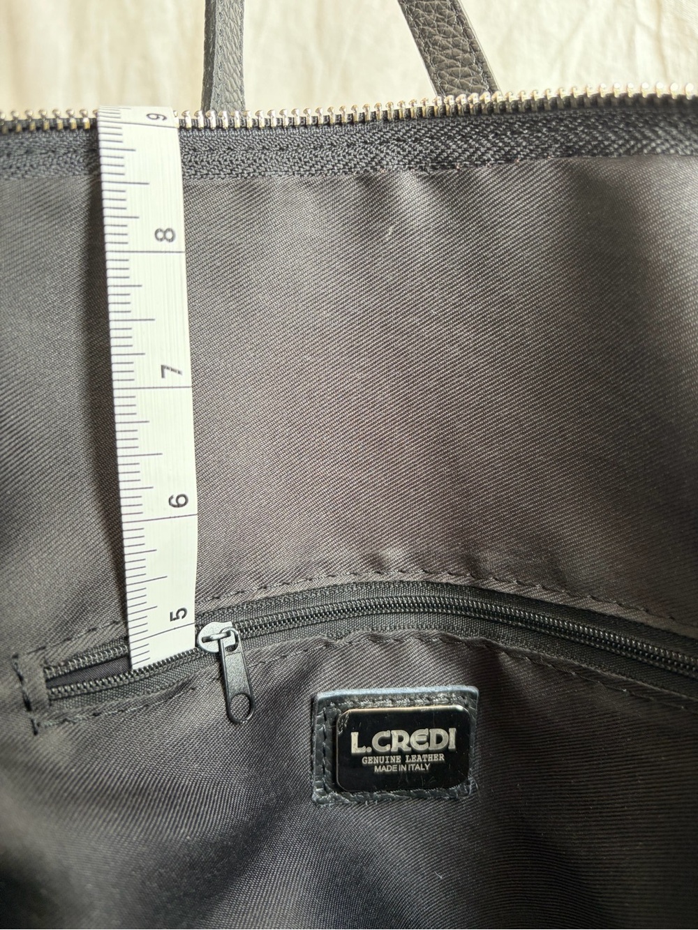 L.Credi Genuine Leather Backpack Made in Italy - Picture 6 of 9